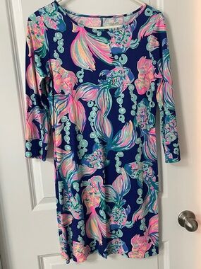 Lilly Pulitzer Navy Multicolor Shift Dress
